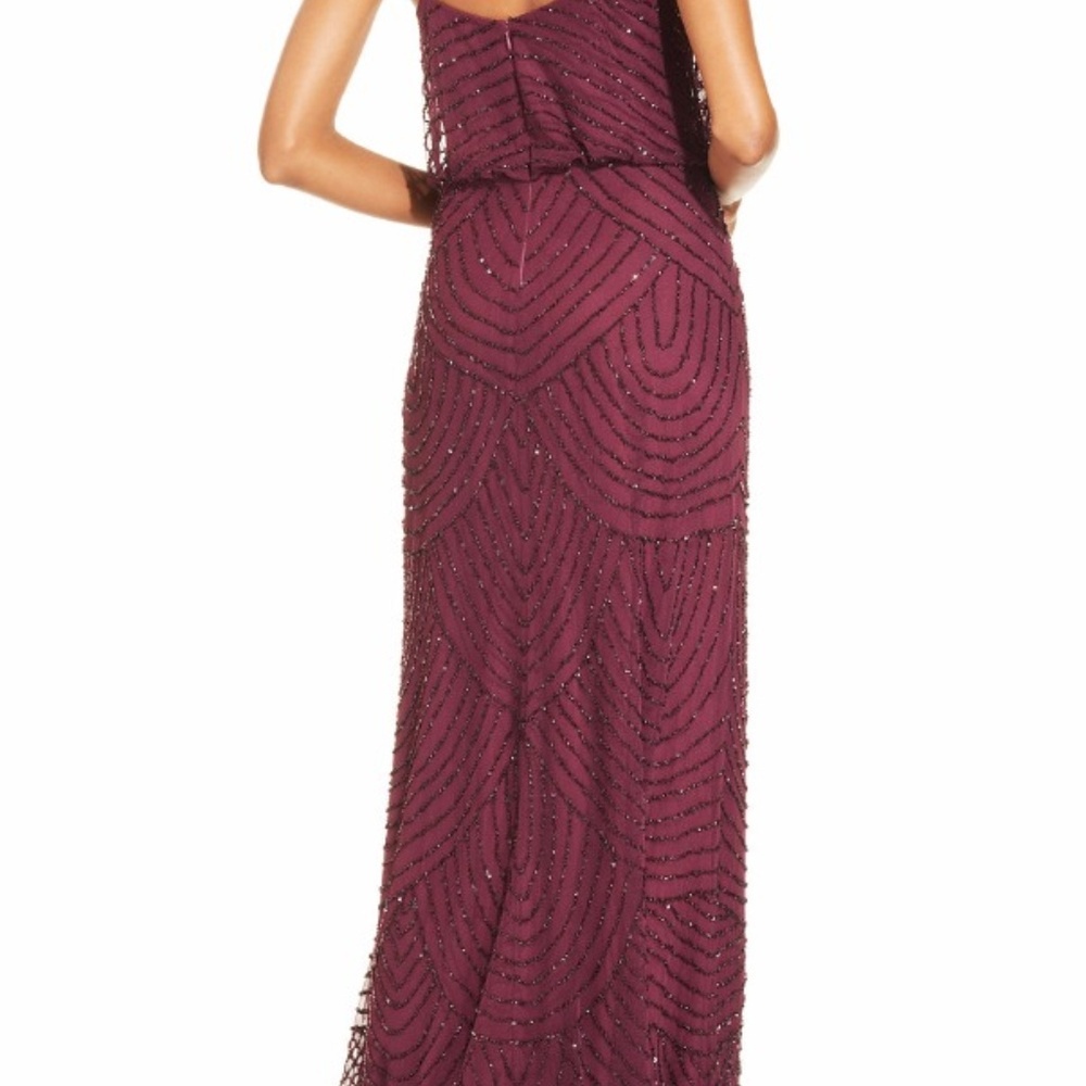 Adrianna Papell Beaded Blouson Gown